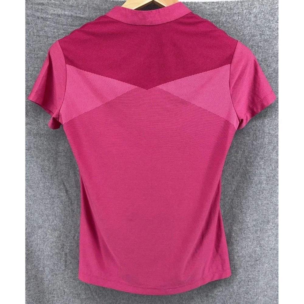 Nike Golf Zonal Cooling Shirt Womens Medium Pink Polo Dri Fit‎ Short Sleeve